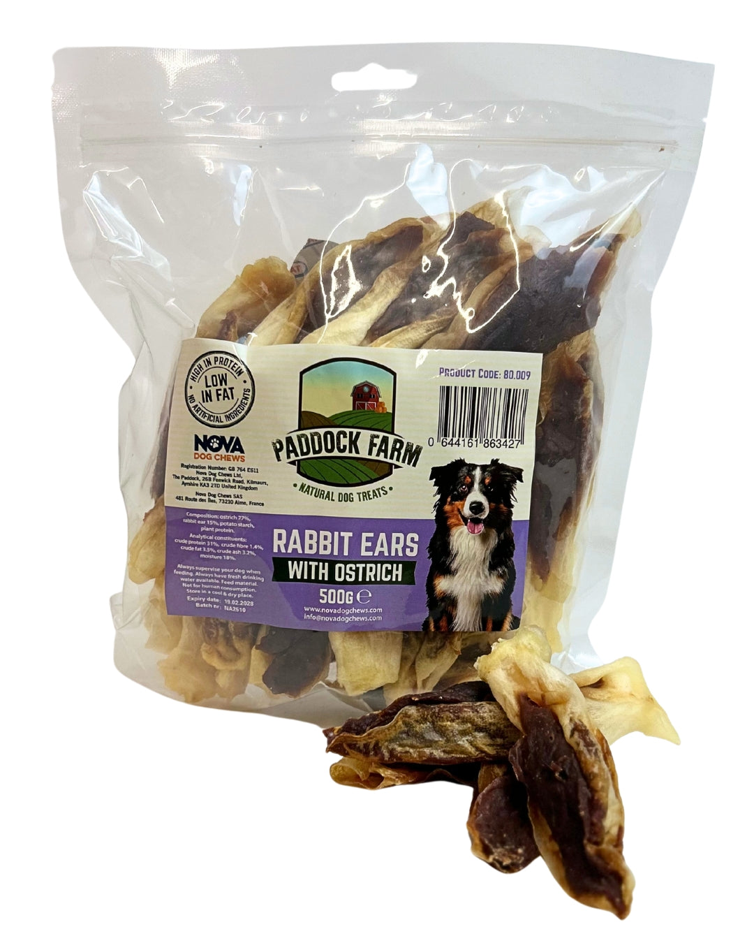 Rabbit Ears with Ostrich 500g
